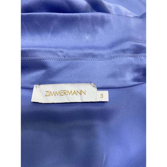 Zimmermann Silk Satin Wrap Midi Dress Size 3 - Picture 4 of 5